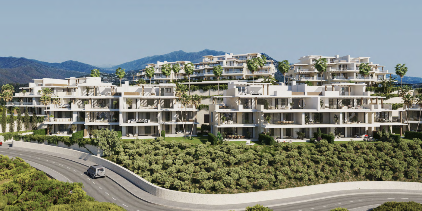 Nieuwbouw project Altezza te Estepona. 72 units o.a. appartementen, penthouses de oplevering is voorzien voor 2027.