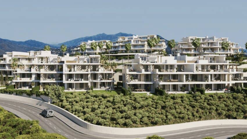Nieuwbouw project Altezza te Estepona. 72 units o.a. appartementen, penthouses de oplevering is voorzien voor 2027.