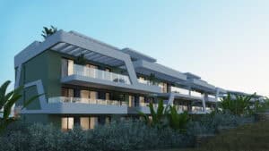 Nieuwbouw Project Bahia Mijas Bij Avond